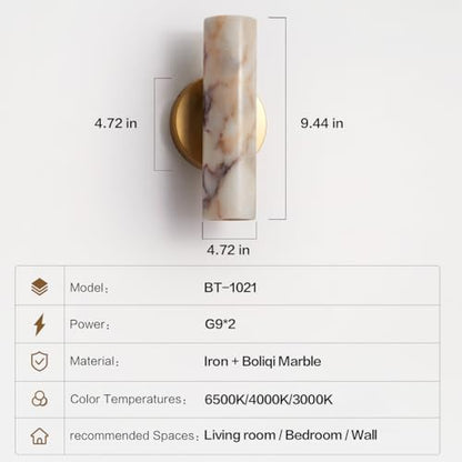Natural Marble Wall Sconce