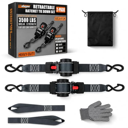 Retractable Ratchet Straps 2" x 13ft 2