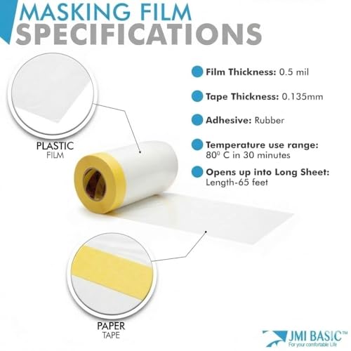 Pre Taped Masking Film for Car Painting