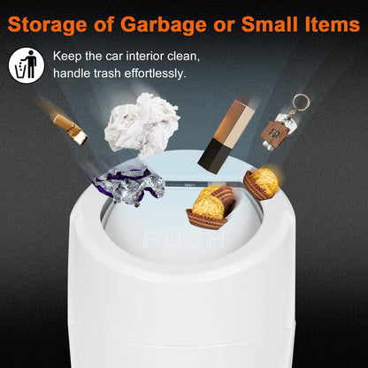Car Trash Can (White / Round)