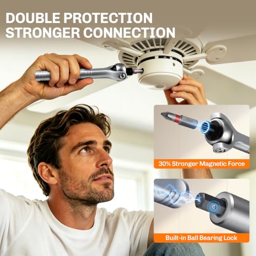 Magnetic Ratchet Screwdriver Set with Detachable Handle
