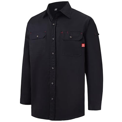 Hi Vis FR Shirt for Men 6.5oz Flame Resistant Welding Shirts