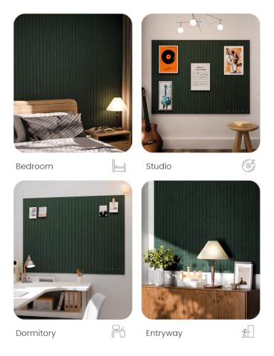 48" x 36" Large Felt Bulletin Board (Christmas Green / Fine-stripe 12-pack)