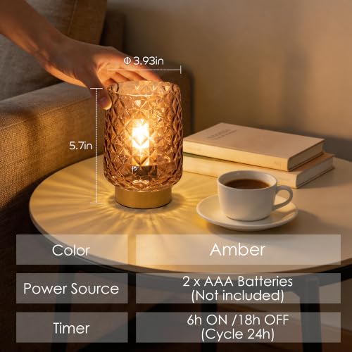 Battery Operated Table Lamp (Amber)