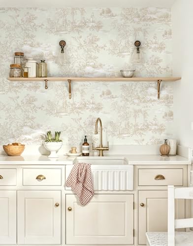 Peel and Stick Wallpaper Vintage Neutral Wallpaper Waterproof