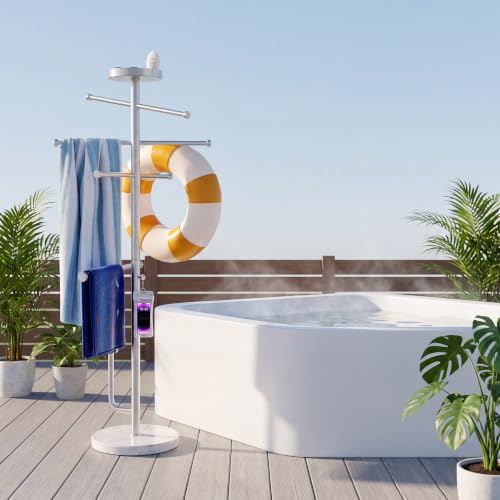 Freestanding Pool Towel Rack Outdoor