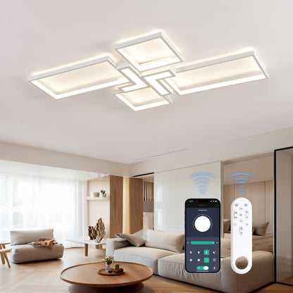Modern Ceiling Light 32'' 50W 3000K (White / 32 in)