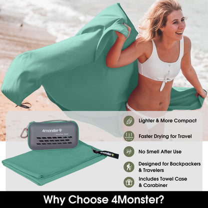 Quick Dry Microfiber Towel (Spring Green / 31.50" x 15.80")