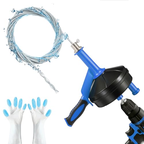 Drain Auger Clog Remover with Drill Adapter