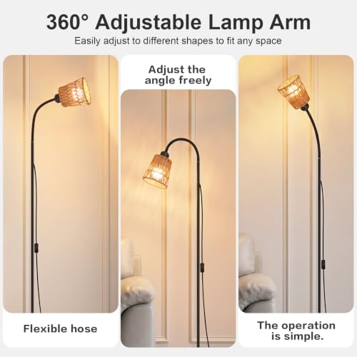 Boho Floor Lamp for Living Room Black Floor Lamps
