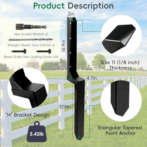 4 Pack Fence Post Repair Kit