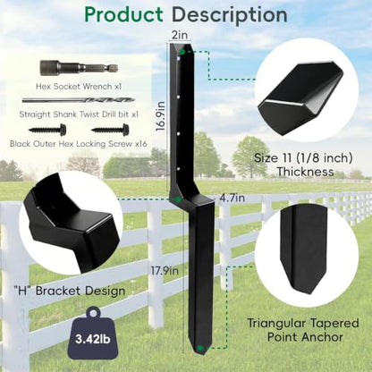 4 Pack Fence Post Repair Kit