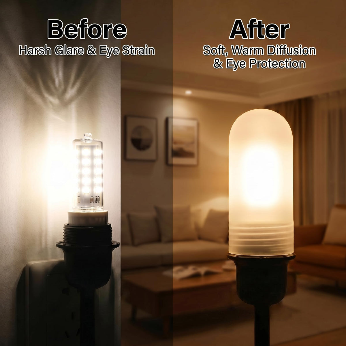 8 Pack G9 Frosted Glass Bulb Covers (frosted)