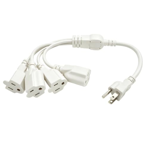 3 Prong Extension Cord Splitter 1 to 4