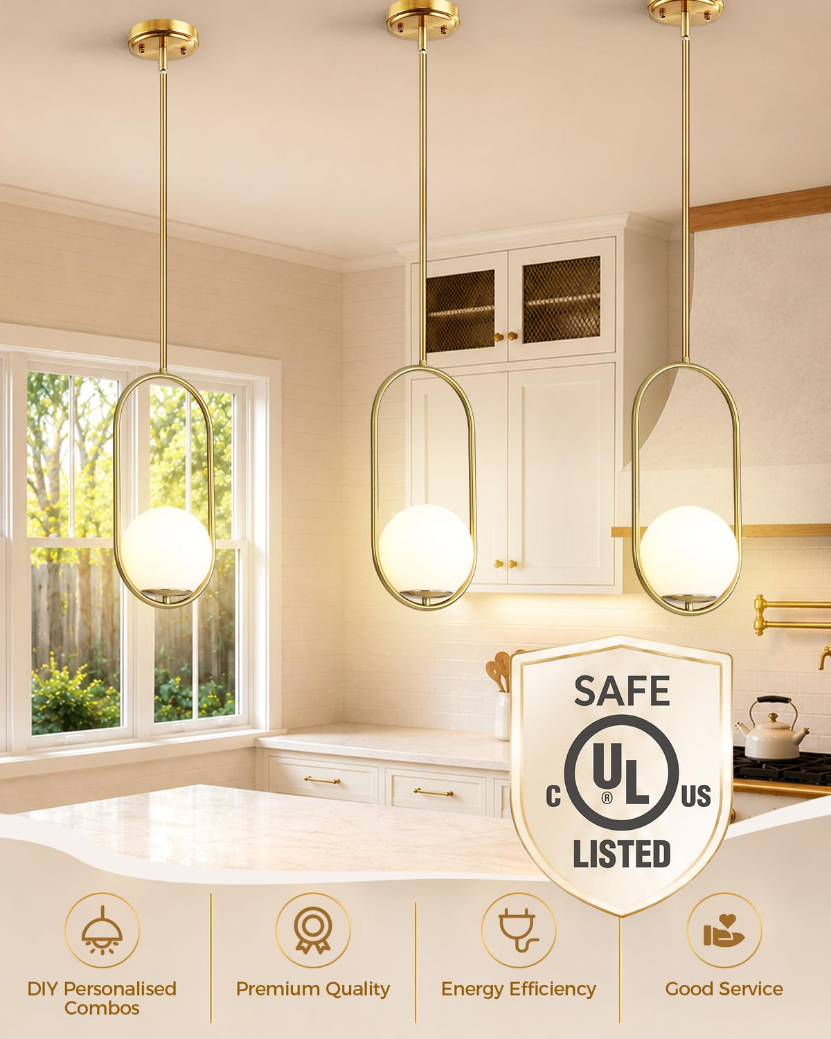 Pendant Lights Kitchen Island (Gold(2026 Upgraded Version) / 1 Pack)