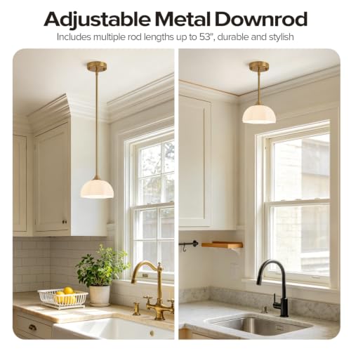 Milk Glass Pendant Light