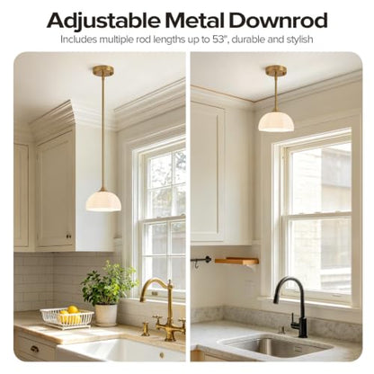 Milk Glass Pendant Light