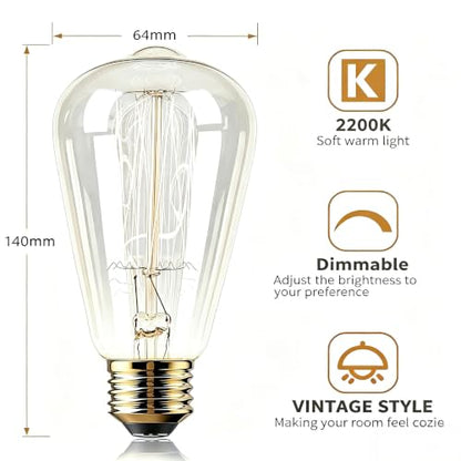 E26 LED Edison Bulbs 6
