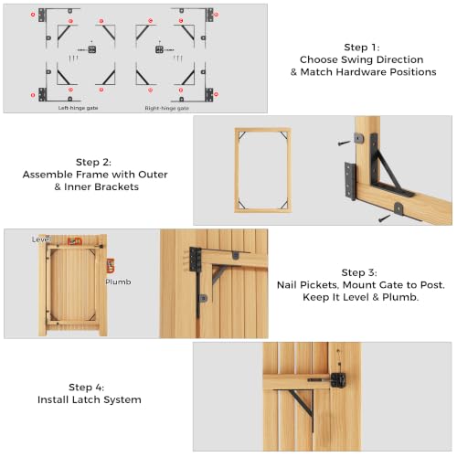 Anti Sag Wooden Gate Hardware Kit