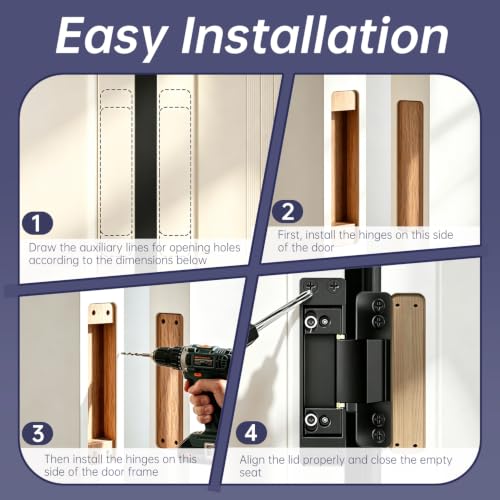 4.5 Inch Interior Hidden Door Hinge 110 Degree Self
