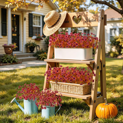 24 Bundles Artificial Fall Flowers (Brown)