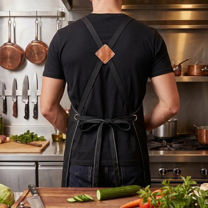 16oz Canvas Work Apron with Cross Back