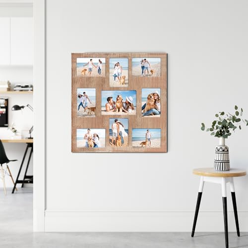 Picture Frame Collage for 4x6 and 5x7 Photos (Rustic Brown / 17.7x18.8in (1Pack))