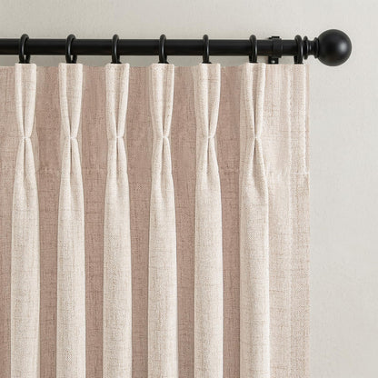 Linen Blackout Curtains 90 Inches Long 2 Panels (Linen / 50"W x 90"L (Pack of 2))