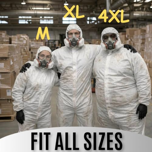 Hazmat Suit Disposable Coverall Kit with Hood
