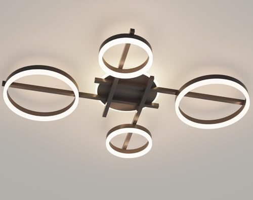 5 Ring LED Dimmable Modern Ceiling Light Fixture