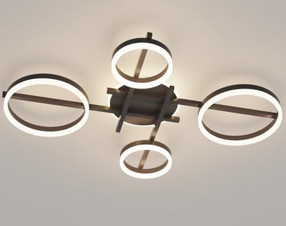5 Ring LED Dimmable Modern Ceiling Light Fixture