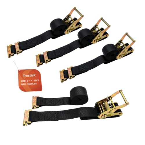 Ratchet Straps 2" x 15 FT Tie Down Straps for Trucks