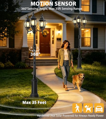 Motion Sensor Outdoor Post Lights
