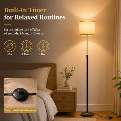 Floor Lamp for Living Room with Foot Switch Liftable