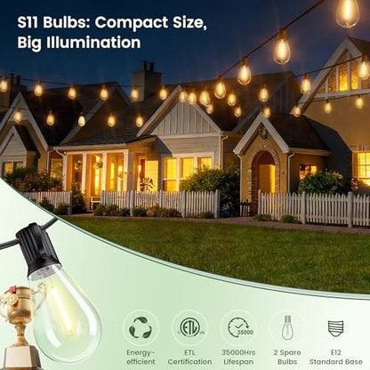 Outdoor String Lights (Cozy White / 50FT-Solar)