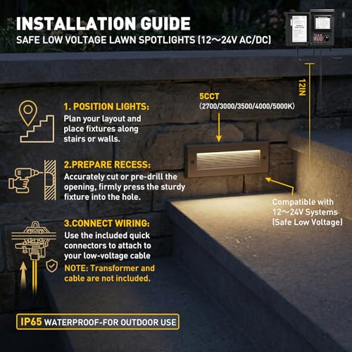 Low Voltage Landscape Step Lights 9124