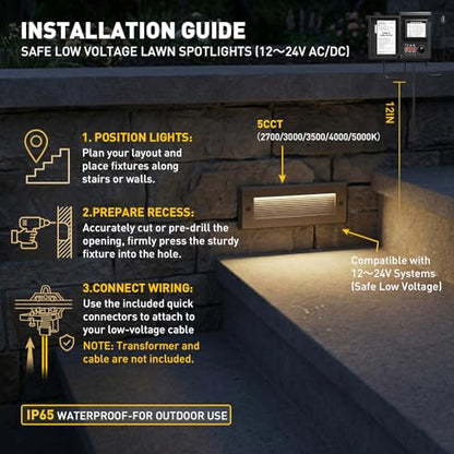 Low Voltage Landscape Step Lights 9124