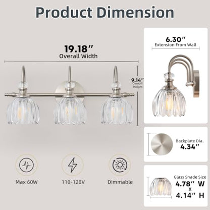 3 Light Bathroom Vanity Light