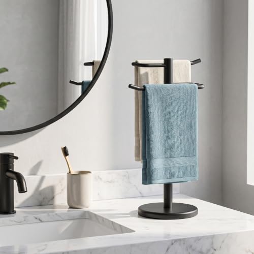 Hand Towel Holder Stand (Black)