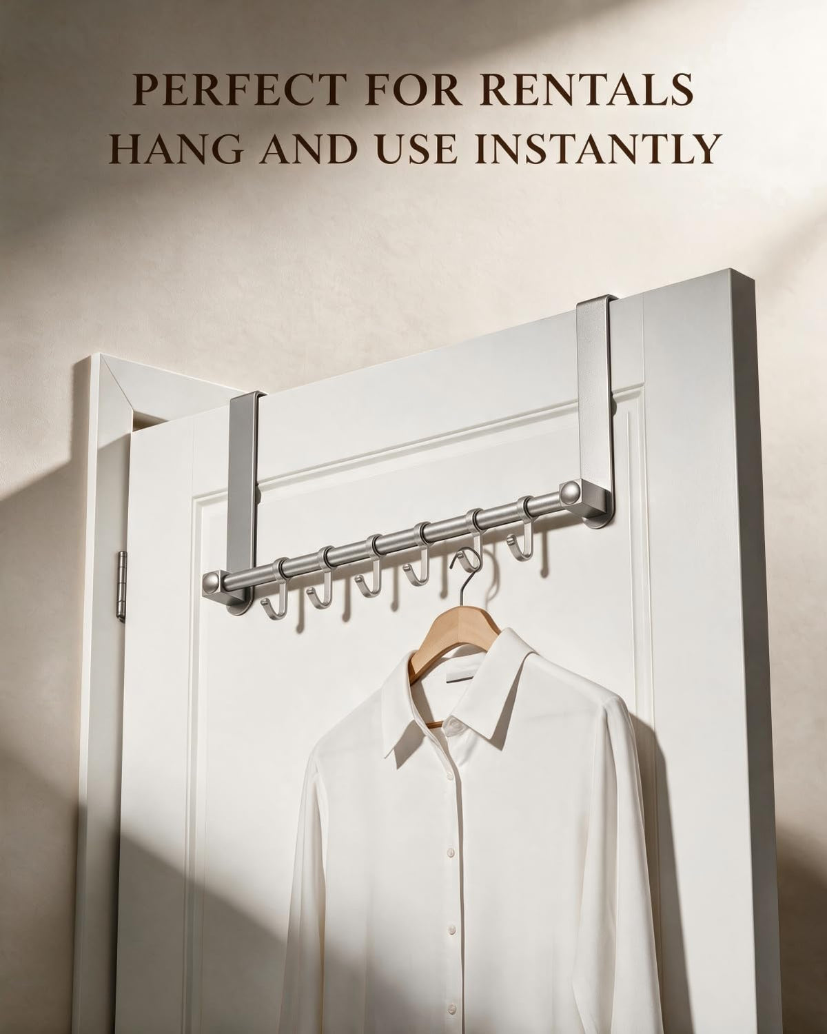 Heavy Duty Over The Door Hooks (Silver)