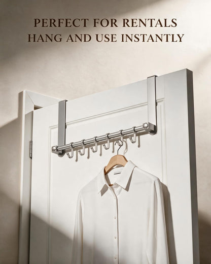 Heavy Duty Over The Door Hooks (Silver)