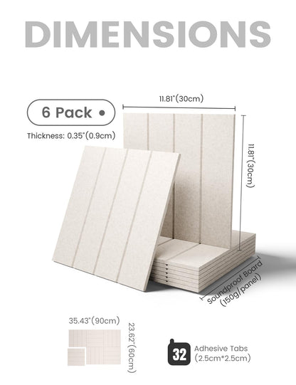 Felt Bulletin Board & Cork Board Alternative 36'' x 24'' (Oatmeal-1 / Bold-stripe 6-pack)