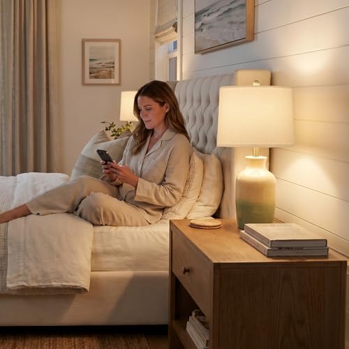 24'' Farmhouse Living Room Lamp with Soft Ombre Finish (Beige and Green)