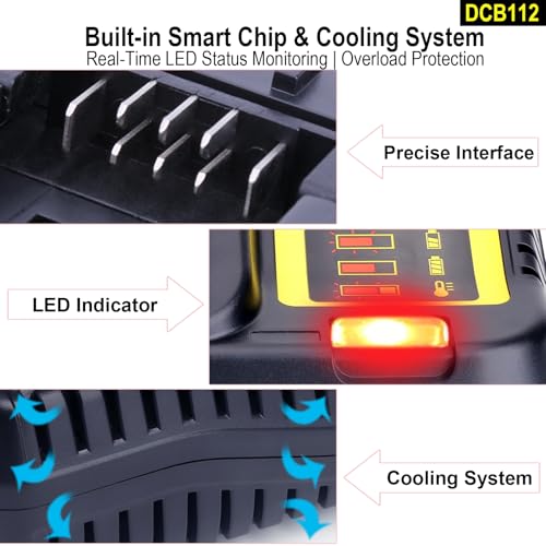 20V MAX Cordless Tool Battery Charger DCB104 DCB112