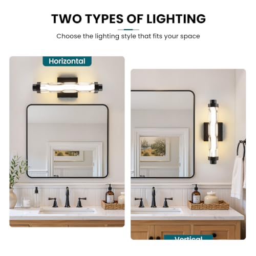 Wall Sconces Set of Two (Black / 16-Inch-2Pack)