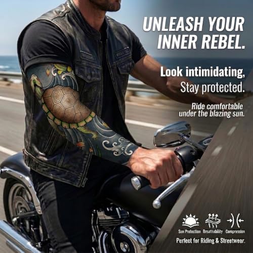 2 Pcs Turtle Tattoo Arm Sleeves (Turtle)