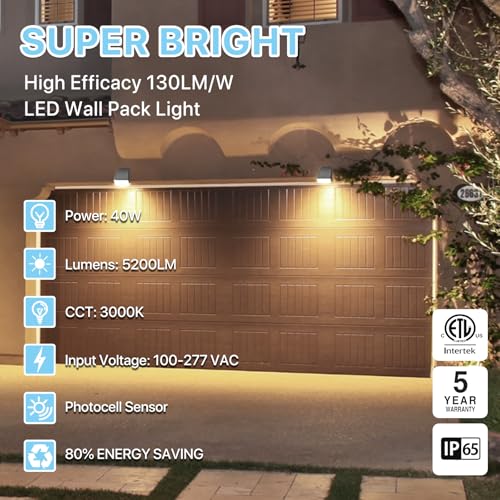 LED Wall Pack with Dusk to Down photocell