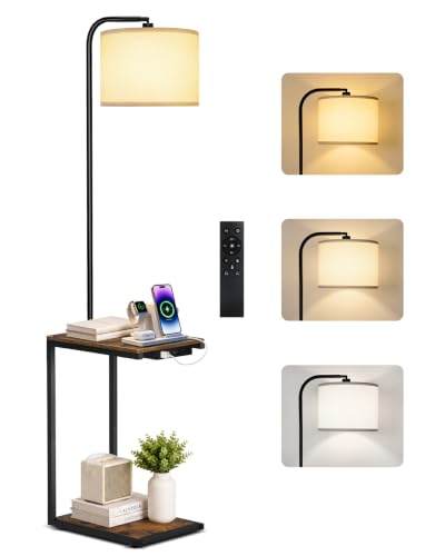 Floor Lamp with Table & Remote