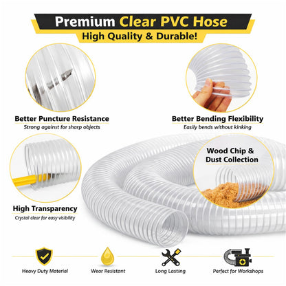 5" x 10' PVC Dust Collection Hose (5" x 10')