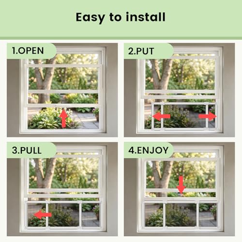 Adjustable Window Screen for Hung Windows